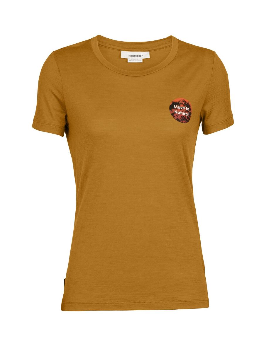 Clove Icebreaker Merino Tech Lite II Short Sleeve Natural Alps Women's T Shirts | AU 1604BEXC